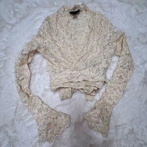 *VINTAGE* Victorias Secret Lace wrap crop top